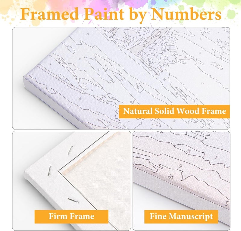 Okarina Framed Paint by Numbers Kit for Adults Beginner Cocktail, Adult Paint by Number Kits on Canvas Framed Cocktail, DIY Acrylic Oil Painting by Numbers with Frame, Perfect for Home Decor Gift 8 X 12 Inch - Image 4